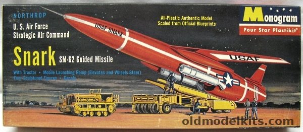 Monogram 1/80 SM-62 Snark Guided Missile With Tractor and Launch Ramp - US Air Force / SAC, PD27-98 plastic model kit